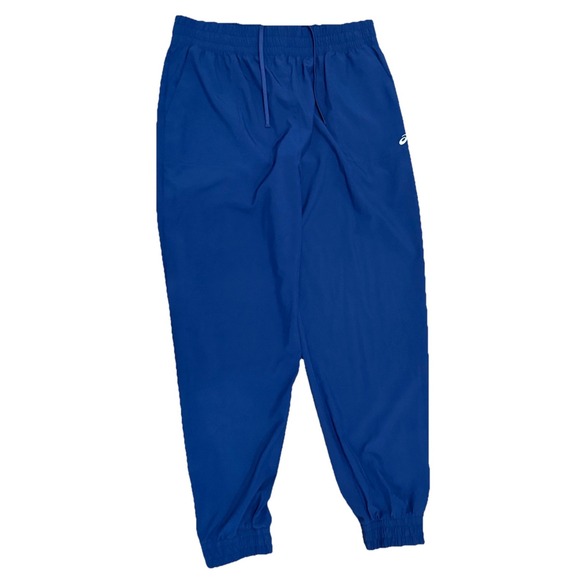 ASICS Classic Pants Men's Large Blue Stretch Tapered Jogger Zip Pants - Picture 1 of 5
